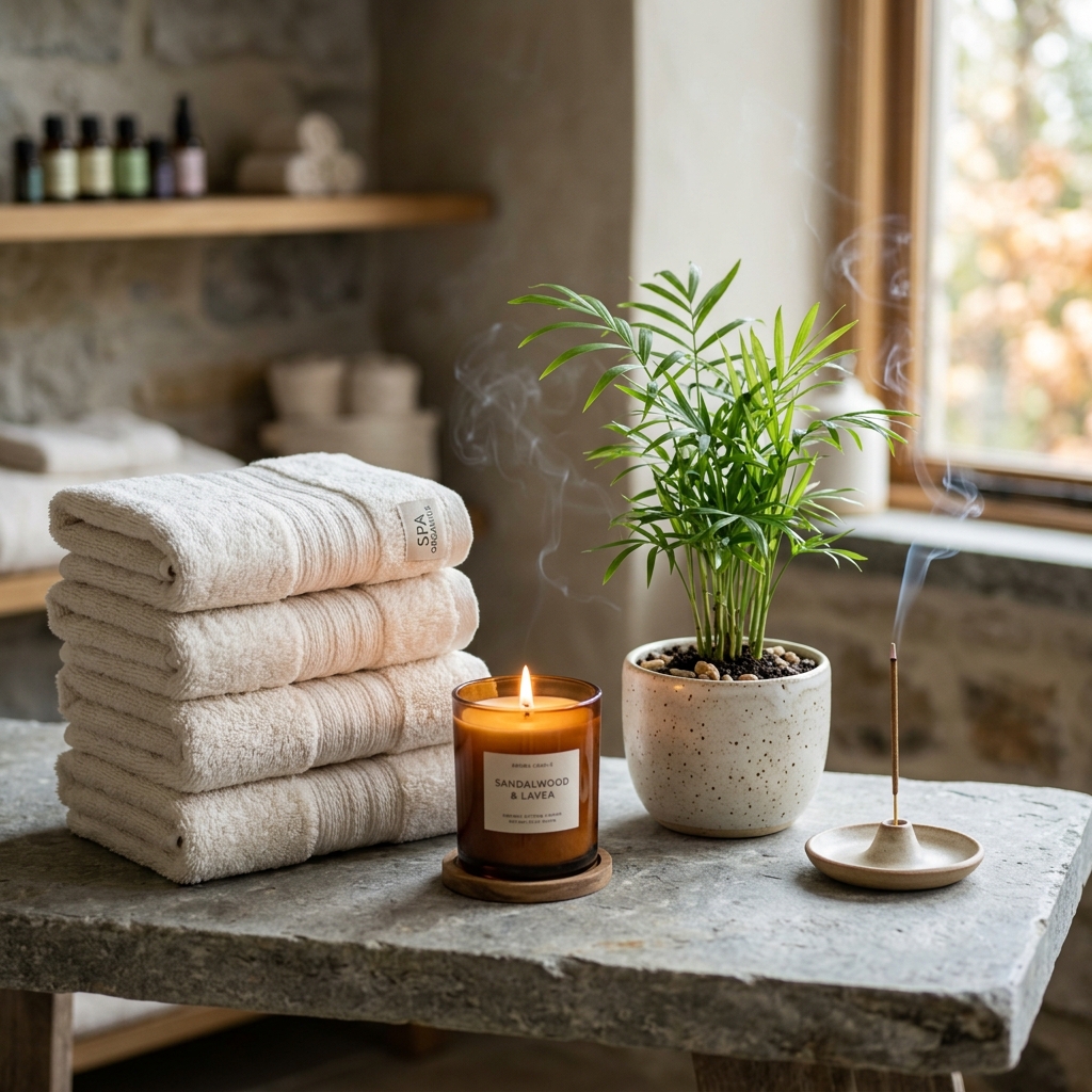 Fluffy Towels and Aroma Candles